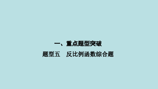 2021年河南省数学中考第一轮基础知识过关  题型5 反比例函数综合题课件