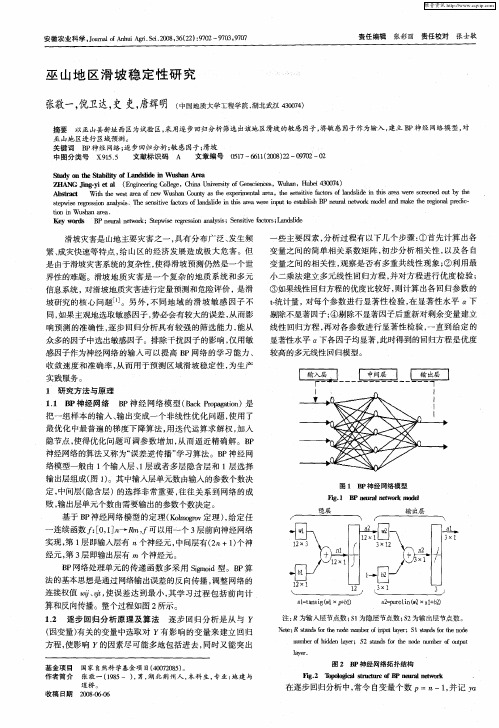 巫山地区滑坡稳定性研究