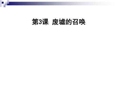 九年级语文下册 第一单元 3 废墟的召唤上课课件 语文版