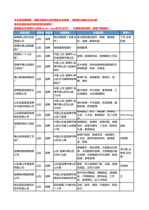 2020新版山东省淄博家具玻璃工商企业公司名录名单黄页大全44家