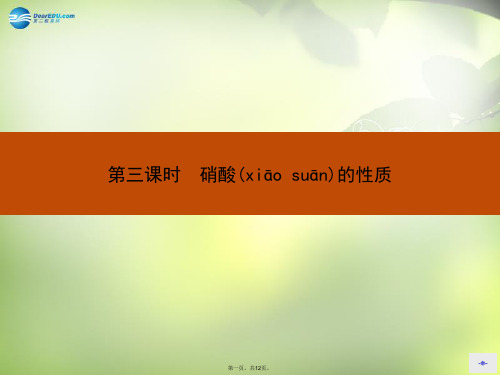 高中化学 专题四 第二单元 第三课时 硝酸的性质课件 苏教版必修1