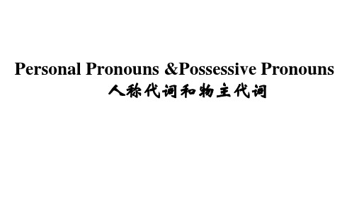 人教七年级上册-人称代词和物主代词(18张)