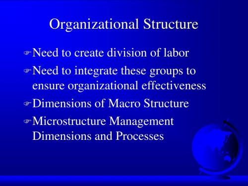 组织结构英文原版PPTOrganizational Structure