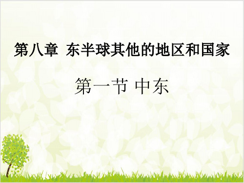 人教版地理《中东》优秀PPT
