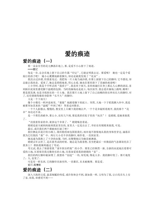 爱的痕迹作文共九篇