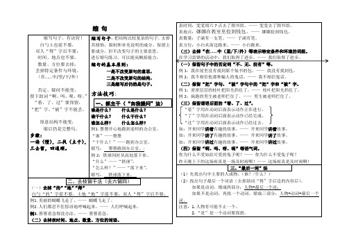 部编版小学语文最全缩句方法(完美版)