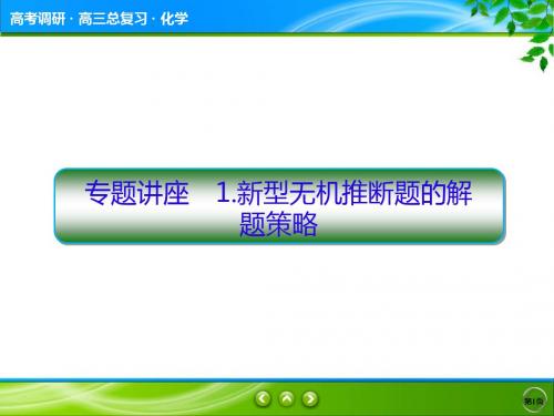 高2020届高2017级高三化学一轮复习课件高考调研专题讲座1