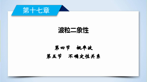 第、节概率波不确定性关系—人教版高中物理选修课件