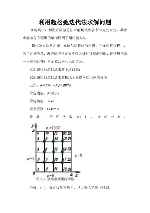 利用超松弛迭代法求解问题