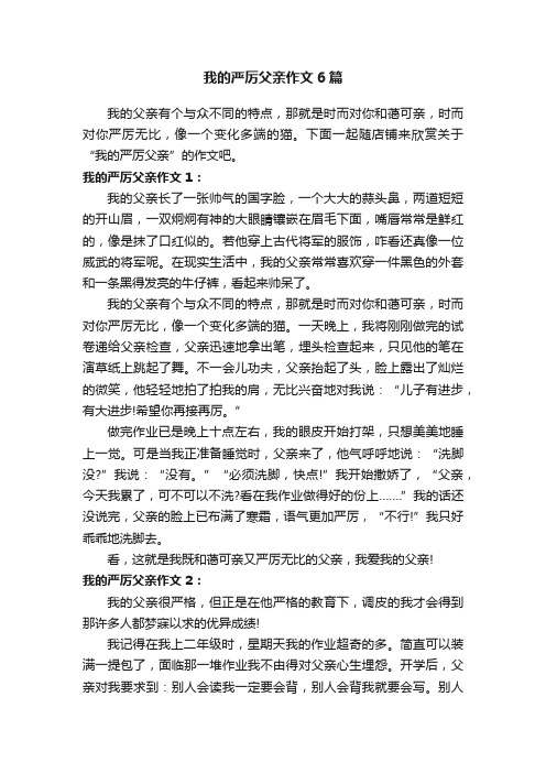 我的严厉父亲作文6篇