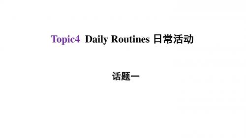 2018年中考英语(河北专版)总复习课件：Topic4 话题一 (共29张PPT)