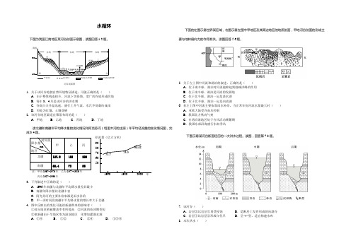 上海地理等级考试 水循环