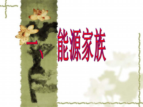 物理:17.1《能源家族》课件(人教版九年级)_2636
