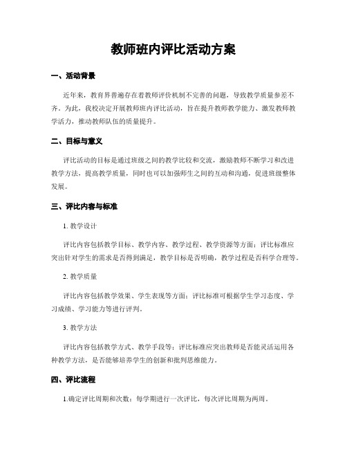 教师班内评比活动方案