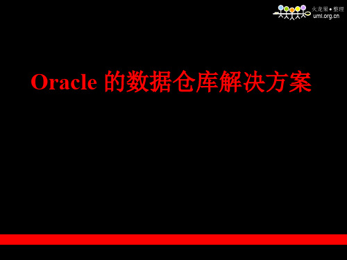 Oracle数据仓库解决方案
