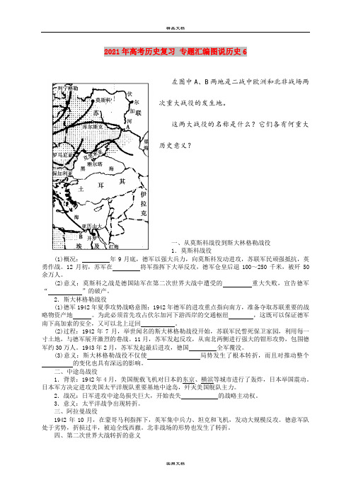 2021年高考历史复习 专题汇编图说历史6