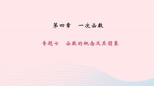 数学八年级上册专题复习7函数的概念及其图象作业课件 北师大版(2)