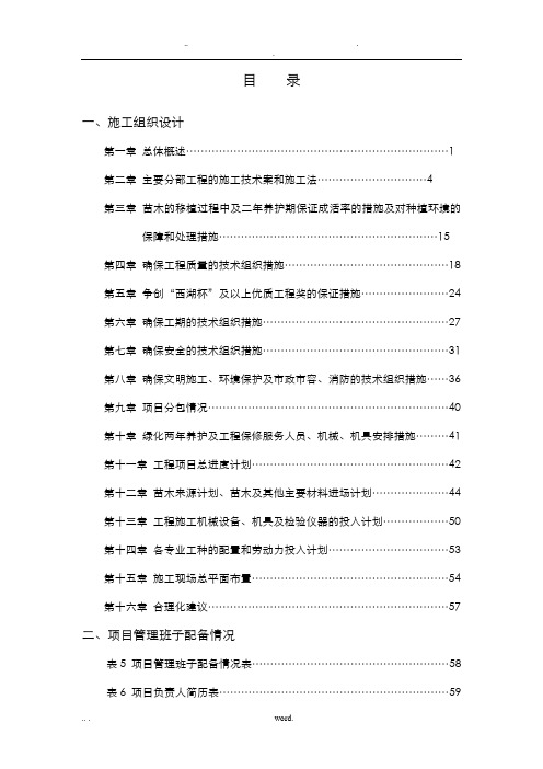 某县城滨水景观工程施工设计方案