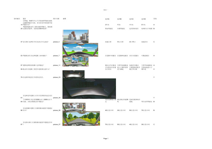 2013驾照科目一考试题库整理最终版(898题带插图)易错题PDF