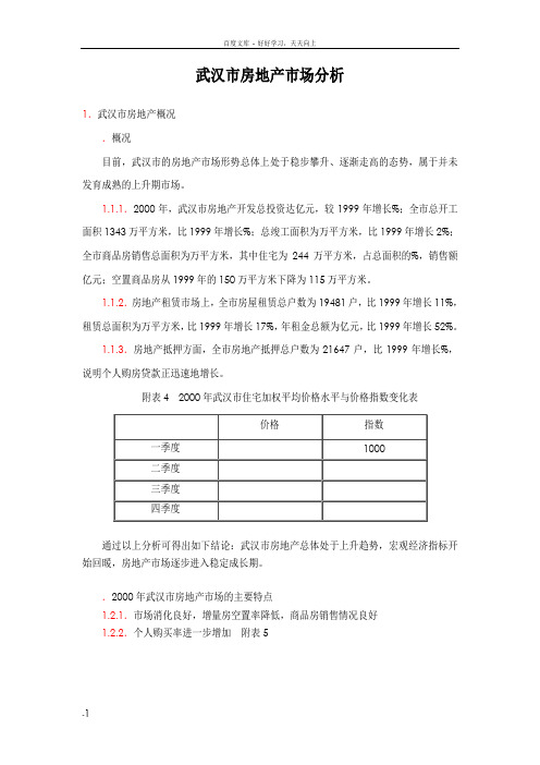 实例——武汉市房地产市场分析