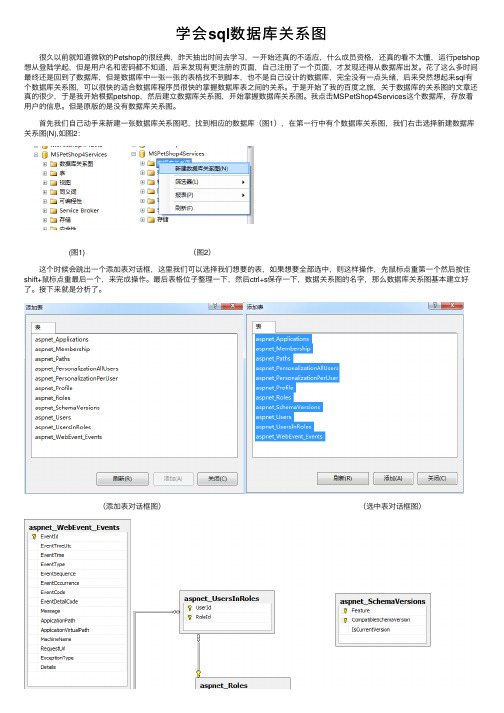 学会sql数据库关系图