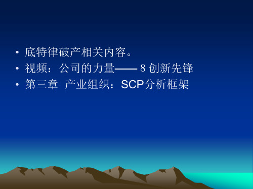 南农大产业经济学第三章产业组织SCP分析框架1