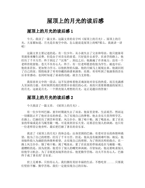 屋顶上的月光的读后感