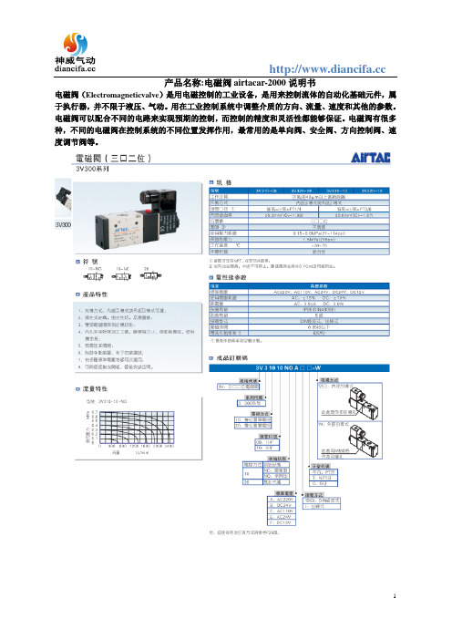 airtacar-2000说明书