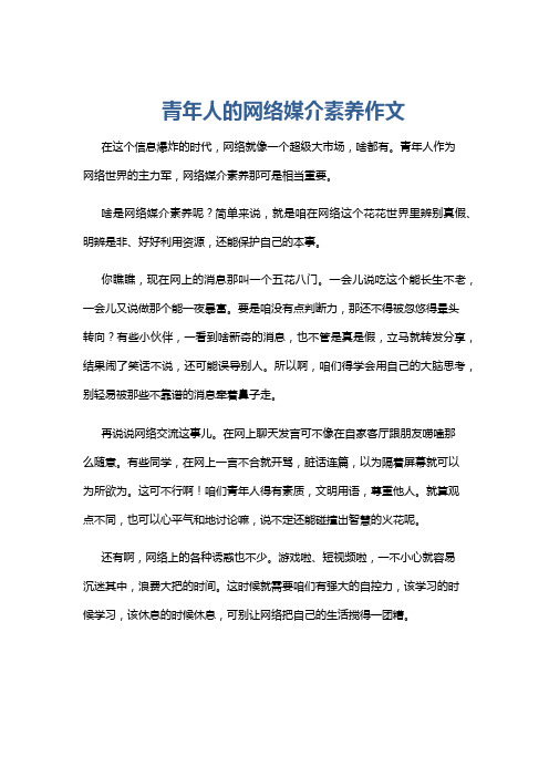 青年人的网络媒介素养作文