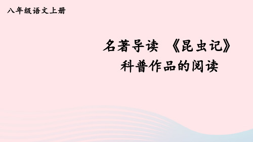 八年级语文上册  新人教版名著导读 《昆虫记》 科普作品的阅读【考点精讲版】