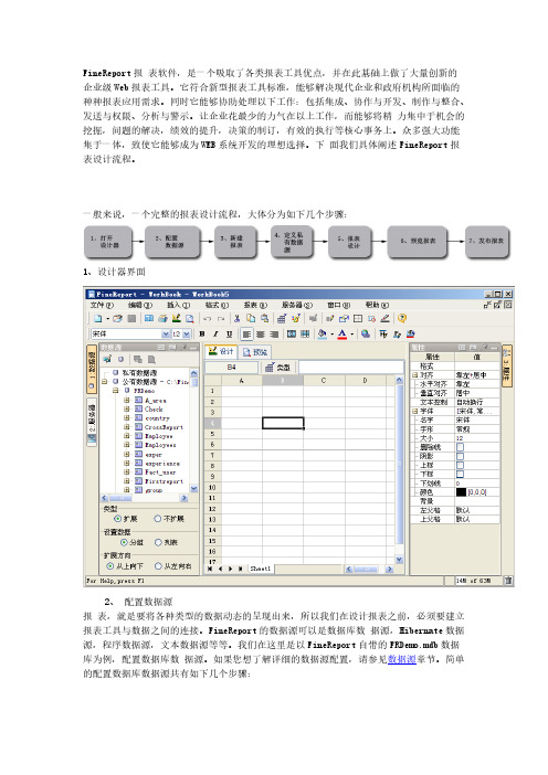 专业Web报表工具FineReport ——报表制作流程