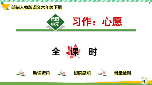 最新部编人教版语文六年级下册《习作四:心愿》优质课件
