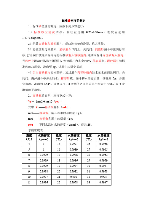 标准-砂密度的测定