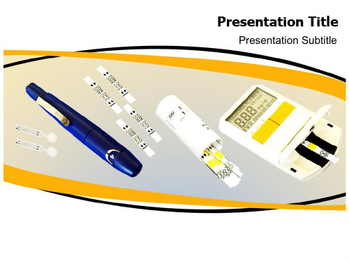 血糖仪医疗医药行业ppt模板