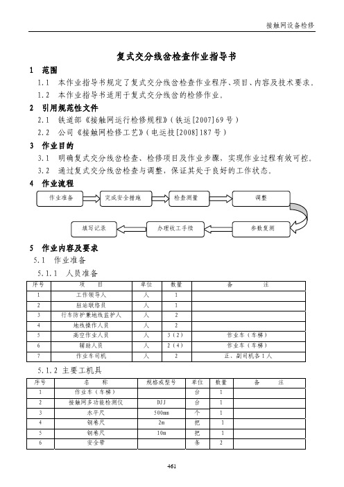 复式交分线岔检查作业指导书