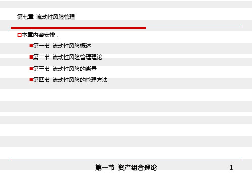 第7章 流动性风险管理PPT课件