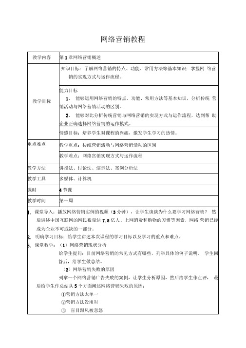 网络营销教案-超详细