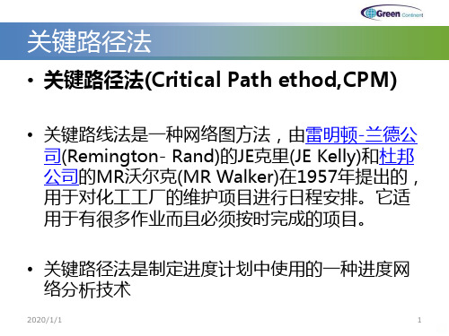 关键路径习题PPT课件