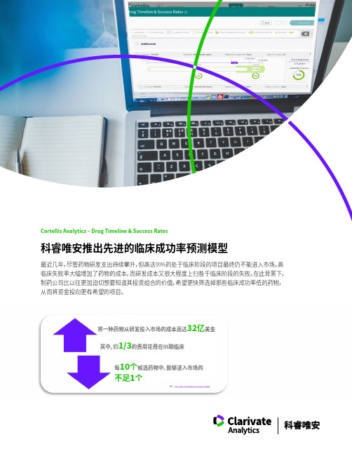 科睿唯安推出先进的临床成功率预测模型