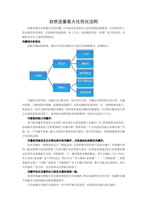 自然流量最大化优化法则