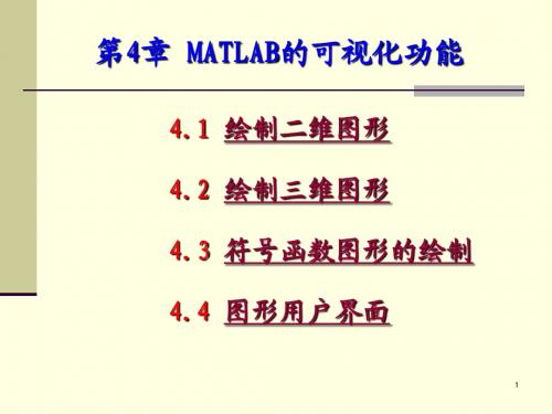 第四章 MATLAB的可视化功能