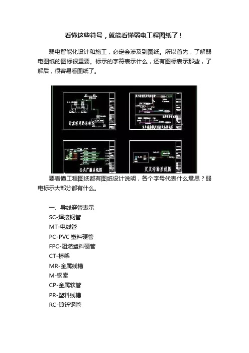 看懂这些符号，就能看懂弱电工程图纸了！