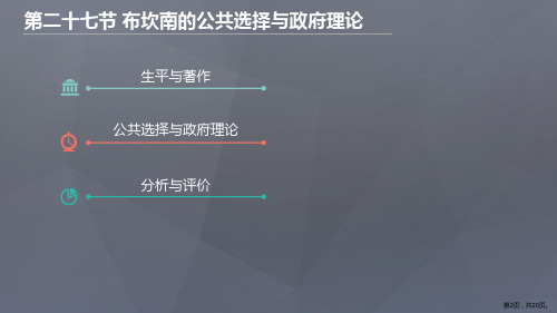 布坎南的公共选择与政府理论课件