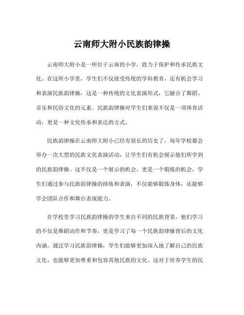 云南师大附小民族韵律操