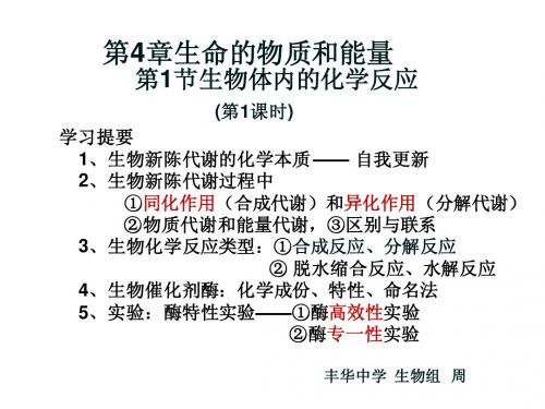 第4章第1节1 生物体化学反应