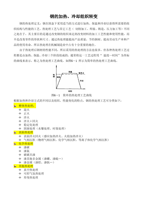 钢的加热冷却组织转变