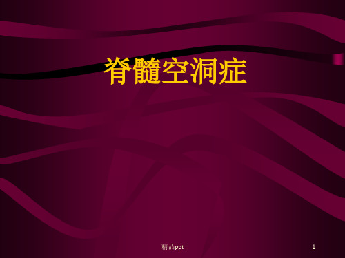 脊柱和脊髓病变的影像诊断-脊髓空洞PPT课件