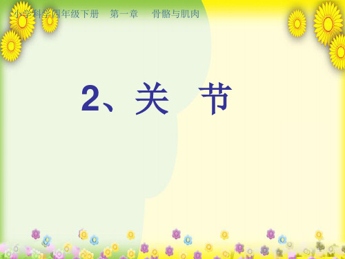 (苏教版)小学科学四下《关节》PPT课件(同课异构)(4)