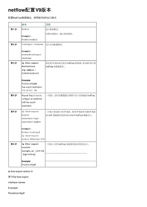 netflow配置V9版本