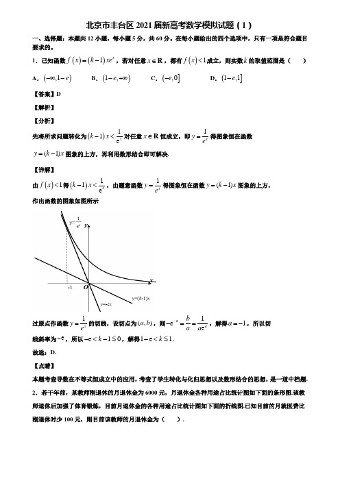 北京市丰台区2021届新高考数学模拟试题(1)含解析